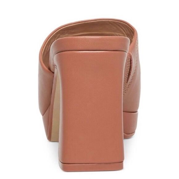 Steve Madden blush pink leather Dedicate platform sandals - Picture 3 of 8